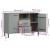 Servantă cu picioare metalice „OSLO” gri 113x40x77 cm lemn GartenMobel Dekor