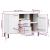 Servantă cu picioare metalice „OSLO” alb 113x40x77 cm lemn GartenMobel Dekor
