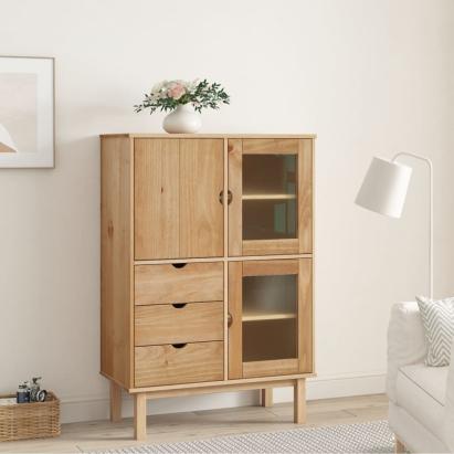Dulap înalt OTTA, 85x43x125 cm, lemn masiv de pin GartenMobel Dekor