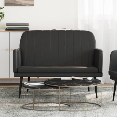 Bancă, negru, 107x80x81 cm, piele ecologică GartenMobel Dekor