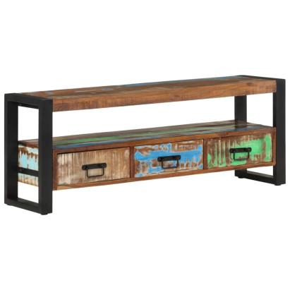 Comodă TV, 120x30x45 cm, lemn masiv reciclat GartenMobel Dekor