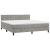 Pat box spring cu saltea, gri deschis, 160x200 cm, catifea GartenMobel Dekor