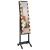Oglindă de sine stătătoare cu LED, negru, 34x37x146 cm GartenMobel Dekor