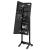 Oglindă de sine stătătoare cu LED, negru, 34x37x146 cm GartenMobel Dekor
