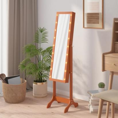 Oglindă de sine stătătoare cu LED, 34x37x146 cm GartenMobel Dekor