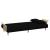 Canapea extensibilă cu cotiere, negru, textil GartenMobel Dekor