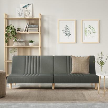 Canapea extensibilă, gri închis, material textil GartenMobel Dekor
