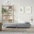 Canapea extensibilă, gri deschis, material textil GartenMobel Dekor