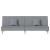 Canapea extensibilă, gri deschis, material textil GartenMobel Dekor