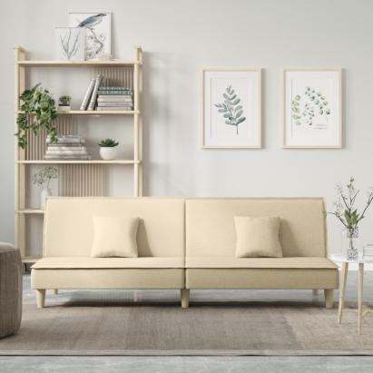 Canapea extensibilă, crem, material textil GartenMobel Dekor
