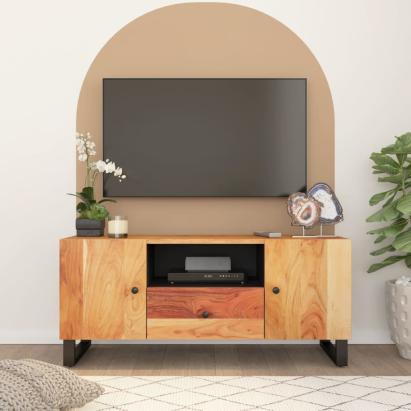 Dulap TV, 105x33,5x46 cm, lemn masiv de acacia&lemn prelucrat GartenMobel Dekor