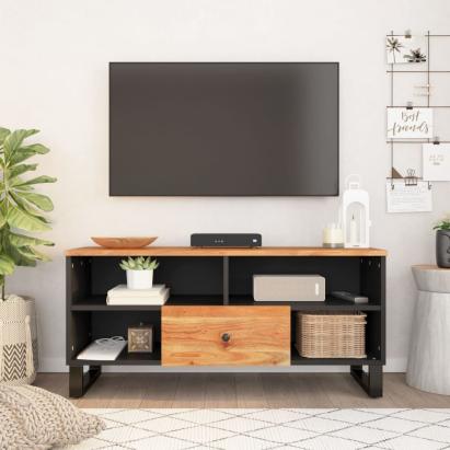 Dulap TV, 100x33x46 cm, lemn masiv de acacia&lemn prelucrat GartenMobel Dekor