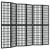 Paravan pliabil cu 6 panouri, stil japonez, negru, 240x170 cm GartenMobel Dekor