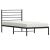 Cadru de pat din metal cu tăblie, negru, 100x200 cm GartenMobel Dekor