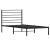Cadru de pat din metal cu tăblie, negru, 100x200 cm GartenMobel Dekor