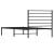Cadru de pat din metal cu tăblie, negru, 100x200 cm GartenMobel Dekor