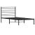 Cadru de pat din metal cu tăblie, negru, 107x203 cm GartenMobel Dekor