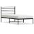 Cadru de pat din metal cu tăblie, negru, 107x203 cm GartenMobel Dekor