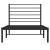 Cadru de pat din metal cu tăblie, negru, 107x203 cm GartenMobel Dekor