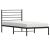 Cadru de pat din metal cu tăblie, negru, 107x203 cm GartenMobel Dekor