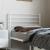Tăblie de pat metalică, alb, 75 cm GartenMobel Dekor