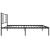 Cadru de pat din metal cu tăblie, negru, 107x203 cm GartenMobel Dekor