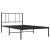 Cadru de pat din metal cu tăblie, negru, 107x203 cm GartenMobel Dekor