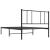 Cadru de pat din metal cu tăblie, negru, 107x203 cm GartenMobel Dekor