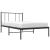 Cadru de pat din metal cu tăblie, negru, 107x203 cm GartenMobel Dekor