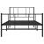 Cadru pat metalic cu tăblii de cap/picioare, negru, 75x190 cm GartenMobel Dekor