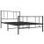 Cadru pat metalic cu tăblii de cap/picioare, negru, 75x190 cm GartenMobel Dekor