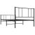 Cadru pat metalic cu tăblii de cap/picioare, negru, 107x203 cm GartenMobel Dekor