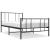 Cadru pat metalic cu tăblii de cap/picioare, negru, 107x203 cm GartenMobel Dekor