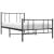 Cadru pat metalic cu tăblii de cap/picioare, negru, 107x203 cm GartenMobel Dekor