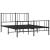 Cadru pat metalic cu tăblie de cap/picioare, negru, 135x190 cm GartenMobel Dekor