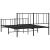 Cadru pat metalic cu tăblie de cap/picioare, negru, 135x190 cm GartenMobel Dekor