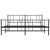 Cadru pat metalic cu tăblii de cap/picioare, negru, 183x213 cm GartenMobel Dekor