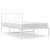 Cadru de pat din metal cu tăblie, alb, 107x203 cm GartenMobel Dekor
