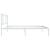 Cadru de pat din metal cu tăblie, alb, 107x203 cm GartenMobel Dekor