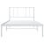 Cadru de pat din metal cu tăblie, alb, 107x203 cm GartenMobel Dekor