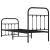 Cadru pat metalic cu tăblii de cap/picioare, negru, 75x190 cm GartenMobel Dekor