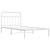 Cadru de pat din metal cu tăblie, alb, 100x200 cm GartenMobel Dekor