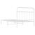 Cadru de pat din metal cu tăblie, alb, 100x200 cm GartenMobel Dekor