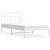 Cadru de pat din metal cu tăblie, alb, 107x203 cm GartenMobel Dekor