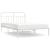 Cadru de pat metalic cu tăblie, alb, 140x200 cm GartenMobel Dekor