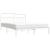 Cadru de pat metalic cu tăblie, alb, 180x200 cm GartenMobel Dekor