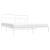 Cadru de pat metalic cu tăblie, alb, 193x203 cm GartenMobel Dekor