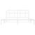 Cadru de pat metalic cu tăblie, alb, 193x203 cm GartenMobel Dekor