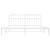 Cadru de pat metalic cu tăblie, alb, 200x200 cm GartenMobel Dekor