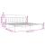 Cadru de pat metalic cu tăblie, alb, 200x200 cm GartenMobel Dekor